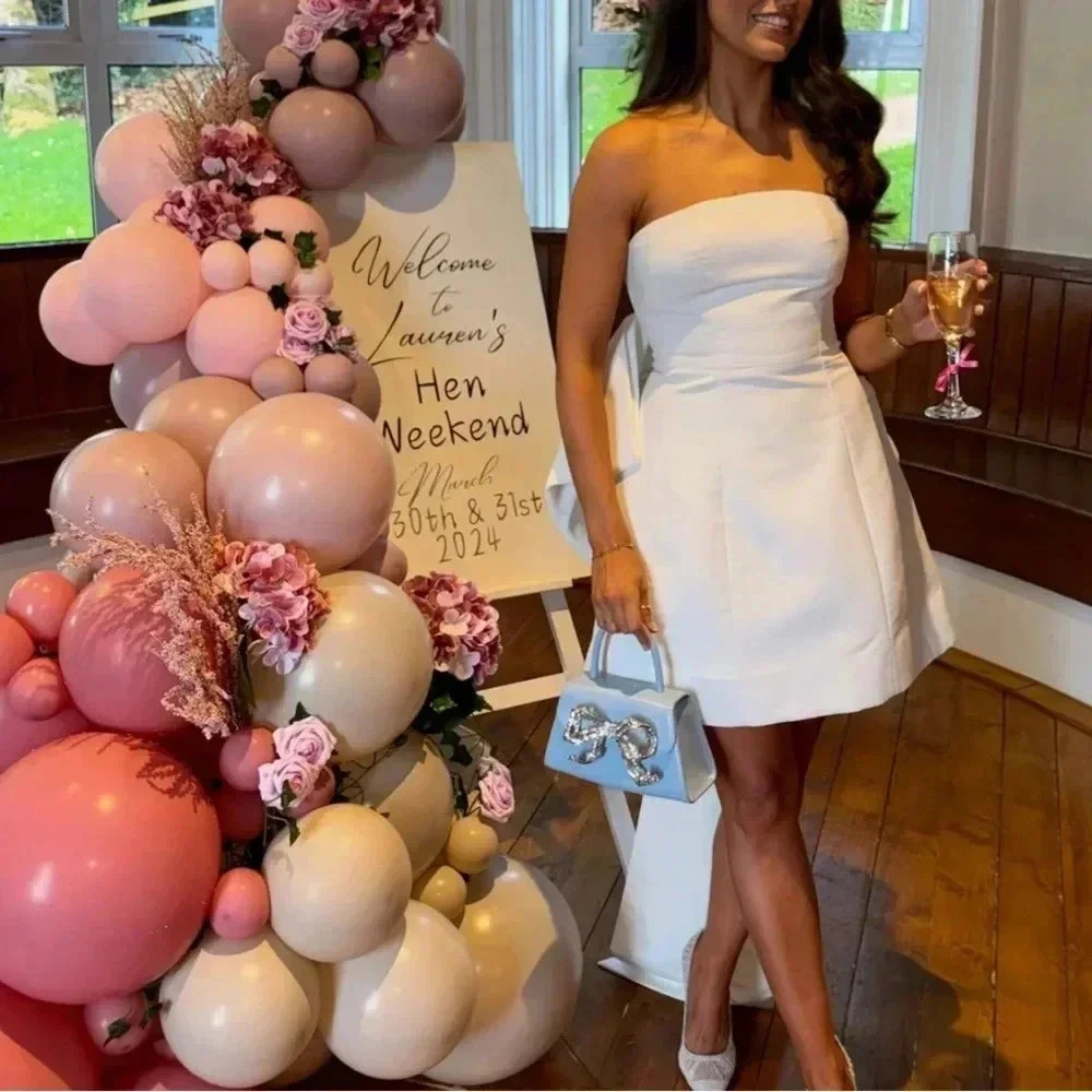 New Sachin & Babi Grace Strapless Back Bow Mini Dress